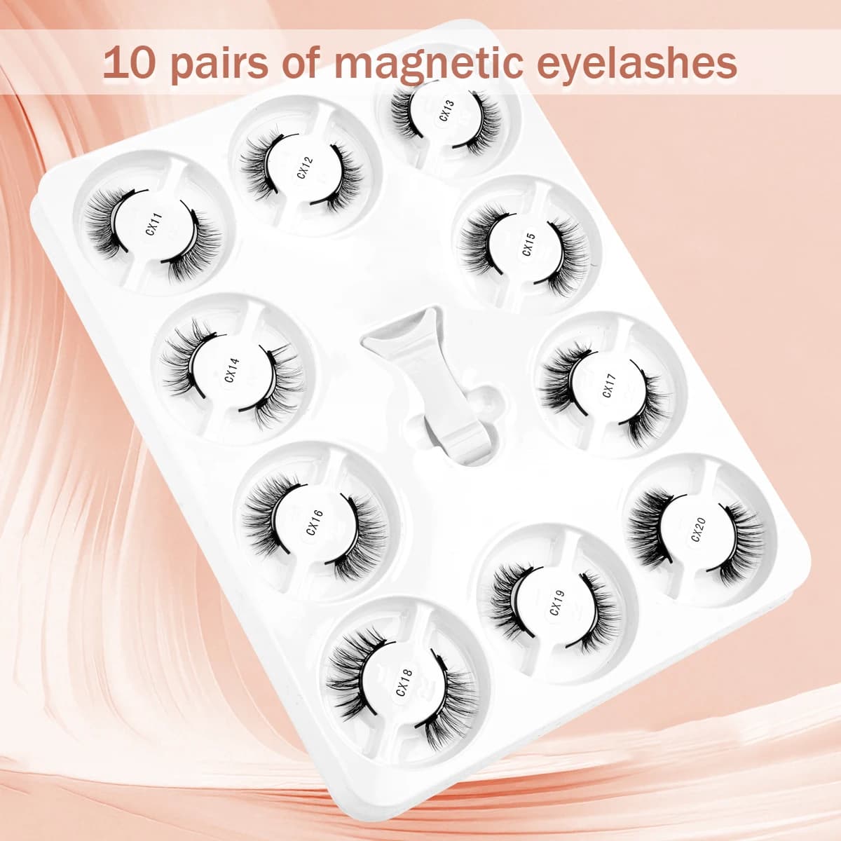 Magnetyczne Rzęsy 3D Faux Mink z Aplikatorem – Zestaw 5/10 Par