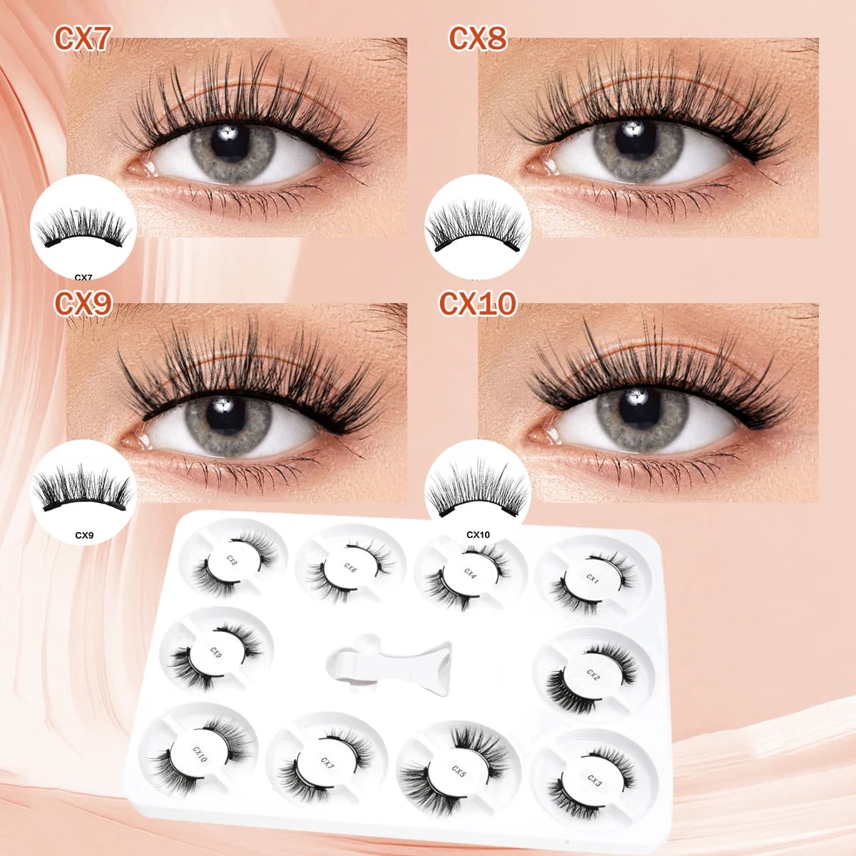 Magnetyczne Rzęsy 3D Faux Mink z Aplikatorem – Zestaw 5/10 Par