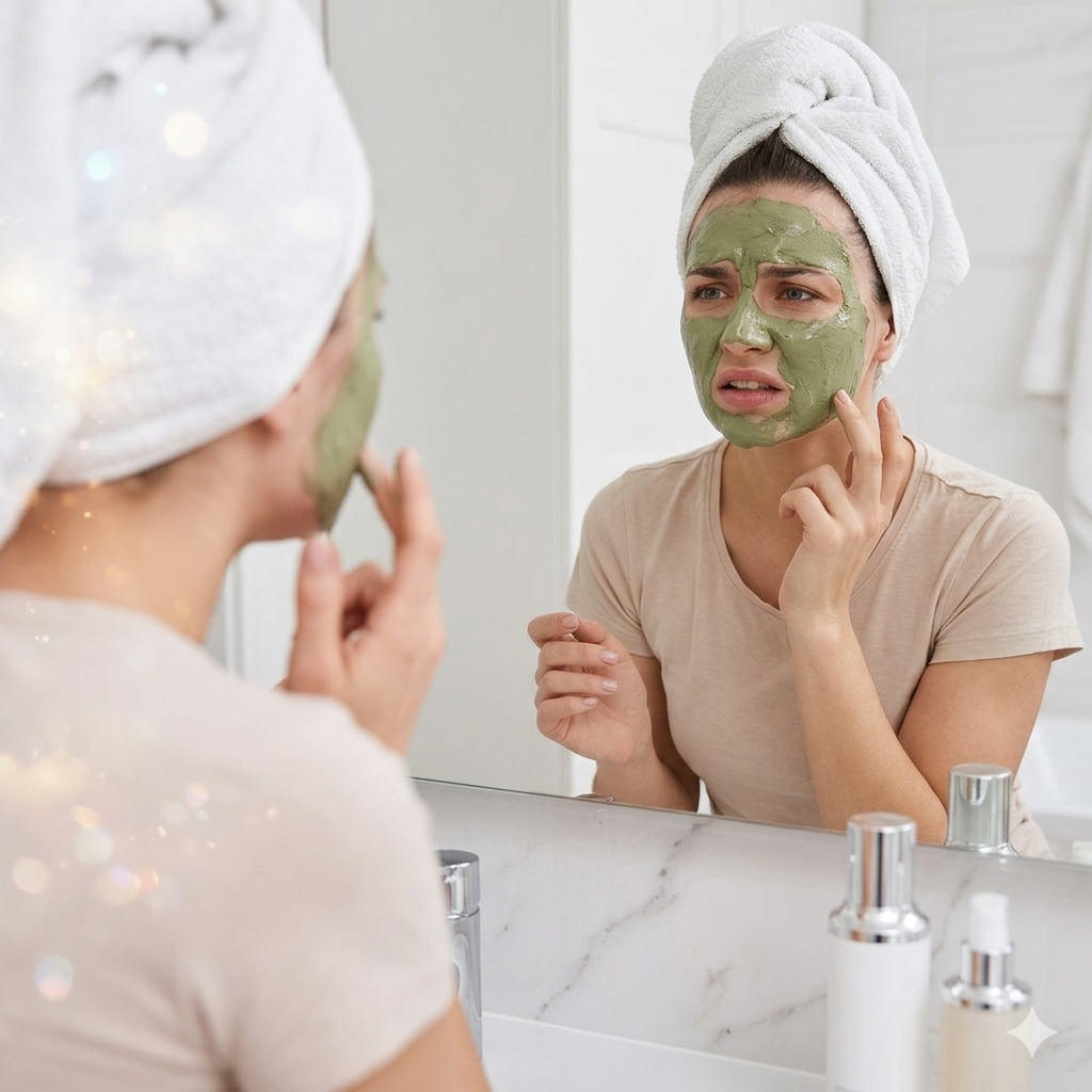 Efekt maseczki z ogórka na skórze twarzy